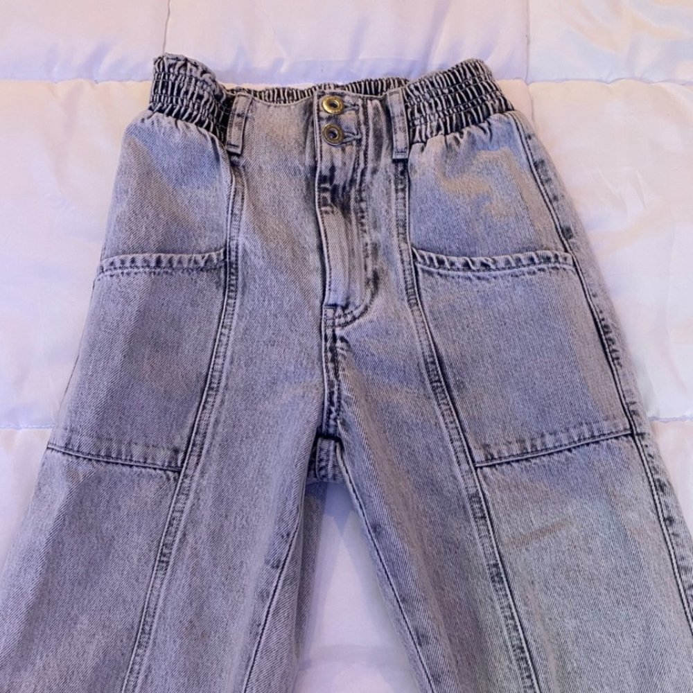 BERSHKA ACID WASH DENIM PANTS
